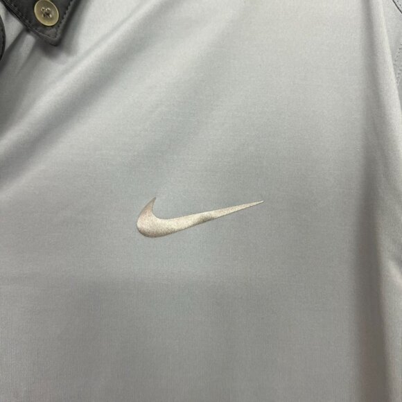 Nike Golf Active Polo Shirt Dri-Fit Blue Tour Performance Large - Picture 2 of 4
